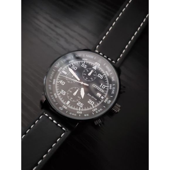 Citizen Other - 🔥BRAND NEW Citizen Eco-Drive Chronograph Men's Aviator‎ Watch CA0695-17E